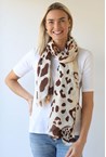 ANIMAL PRINT SCARF - cream mix